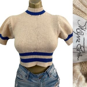 ST. JOHN KNITS Vintage Marie St. John Santana Knit CROP TOP XS / S As-Is